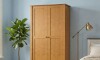 Ropero 2 puertas 1 cajón - Madera maciza - Linea Colonial Marron
