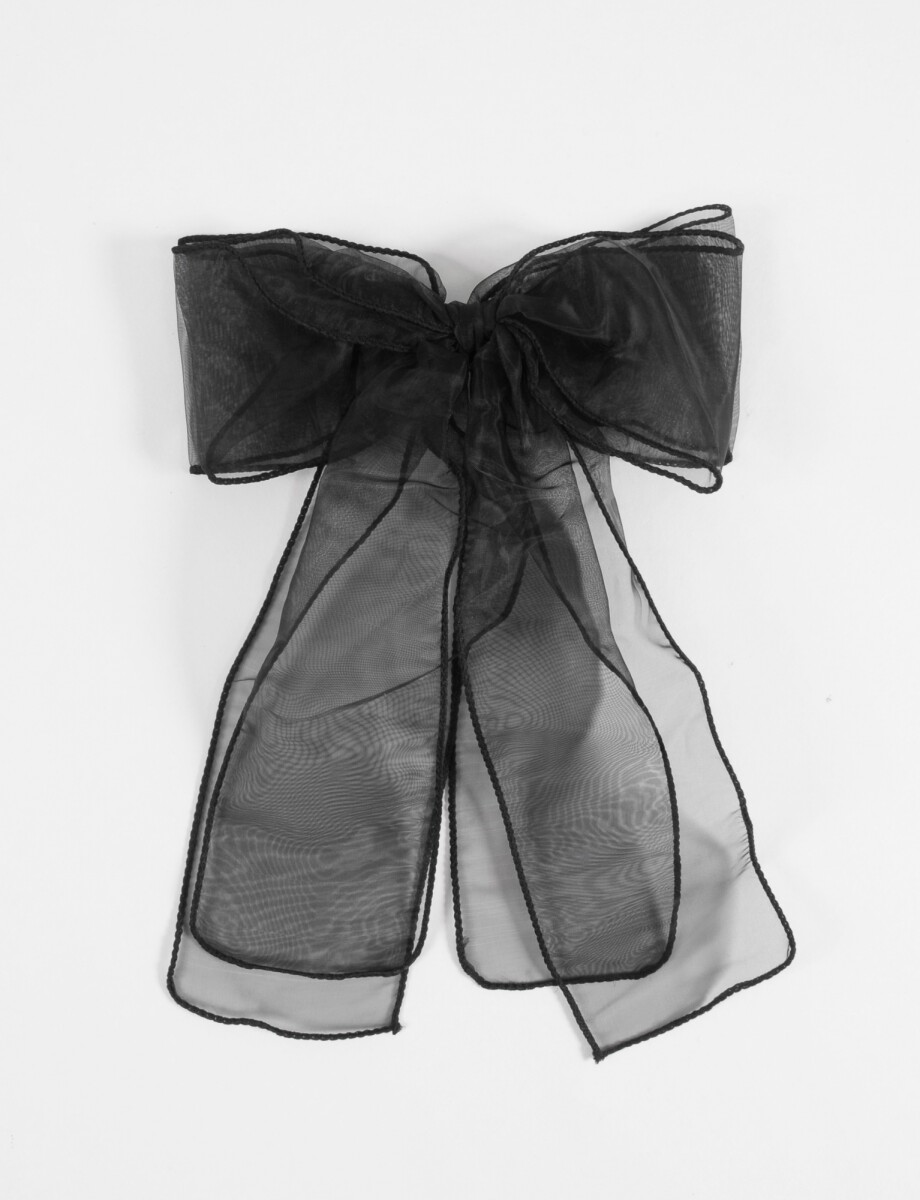 Broche moña tul - negro 
