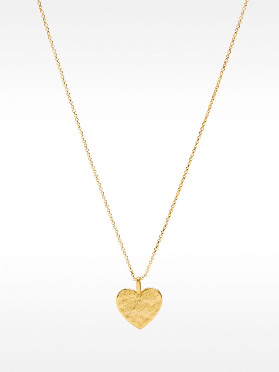 Collar Con Corazón - Plata De Ley 925 dorado