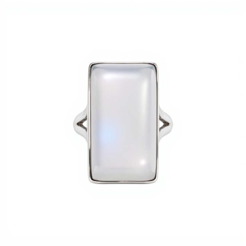 Anillo Rectangular - Plata 925-Piedra Luna-AN4696 conpiedra