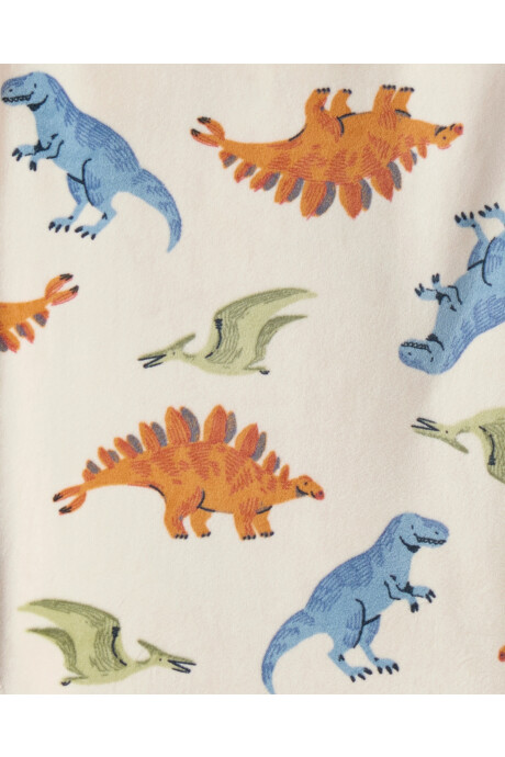 Pijama dos piezas de micropolar, remera y pantalón, diseño dinos Sin color