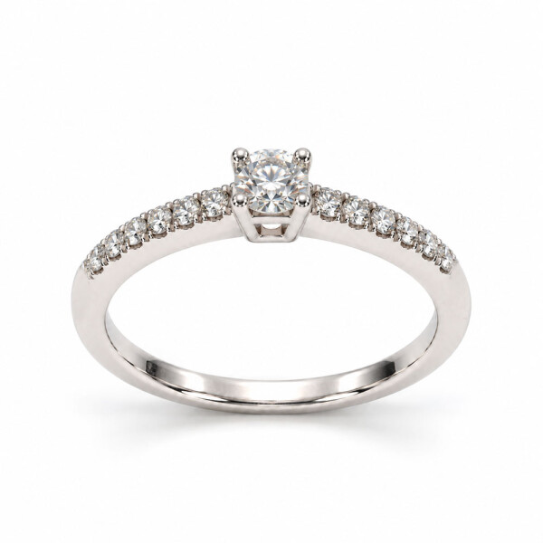 Anillo Ana de Oro Blanco 18k con Brillantes Anillo Ana de Oro Blanco 18k con Brillantes