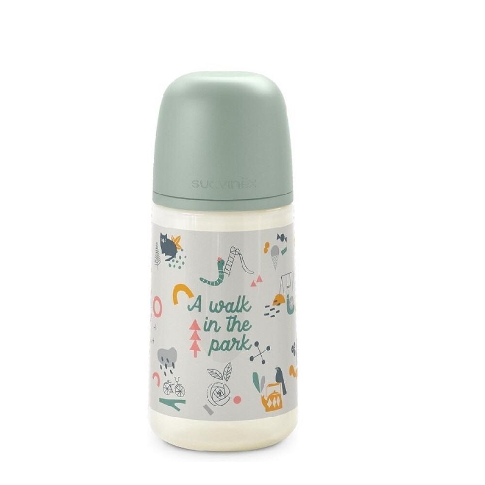 Biberon anatomico 270 ml Suavinex Park Verde
