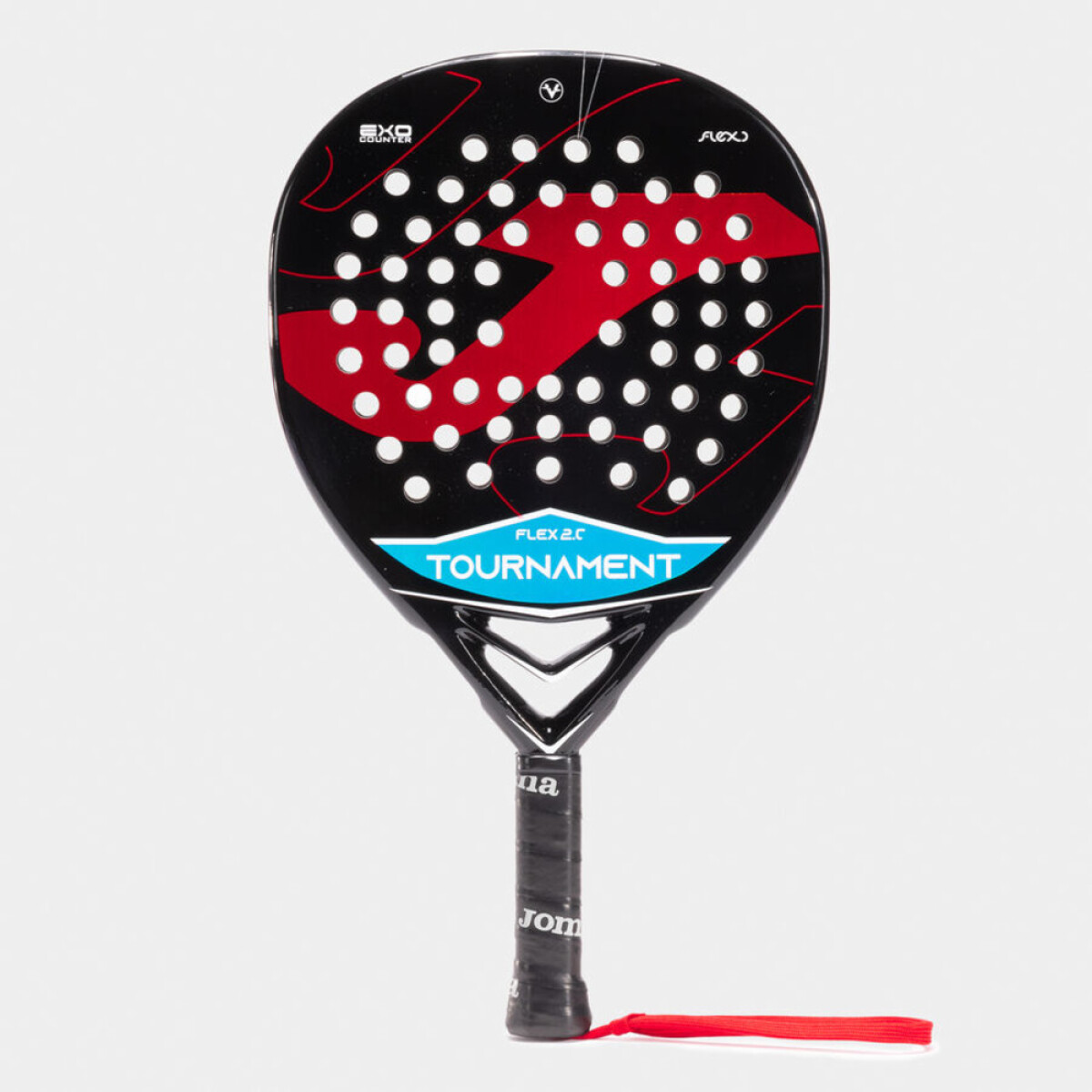 PALA DE PÁDEL TOURNAMENT FLEX NEGRO ROJO - NEGRO-ROJO 