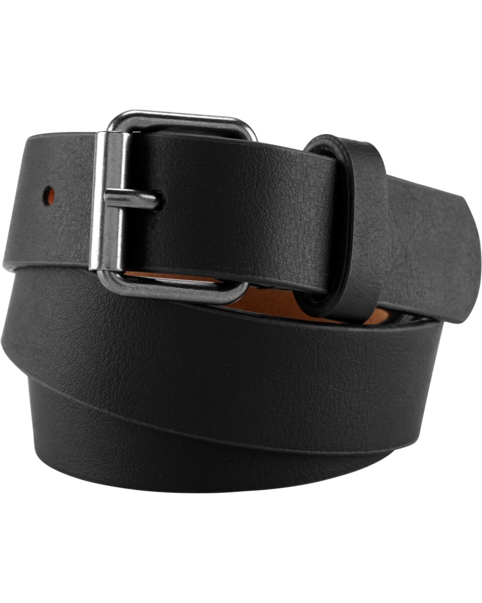 Cinturón de cuero sintético, negro. Talles 2T-14 