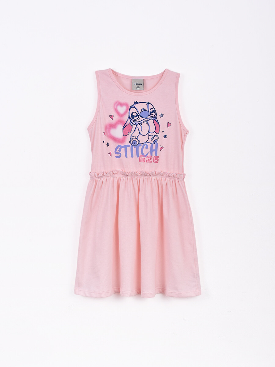 VESTIDO STITCH - ROSADO 