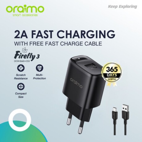 Cargador Oraimo con cable micro USB V01