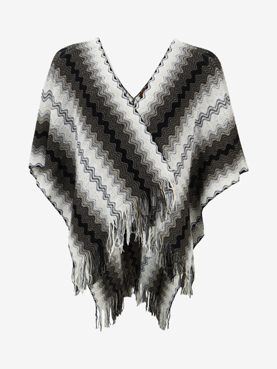 PONCHO CON FLECOS 