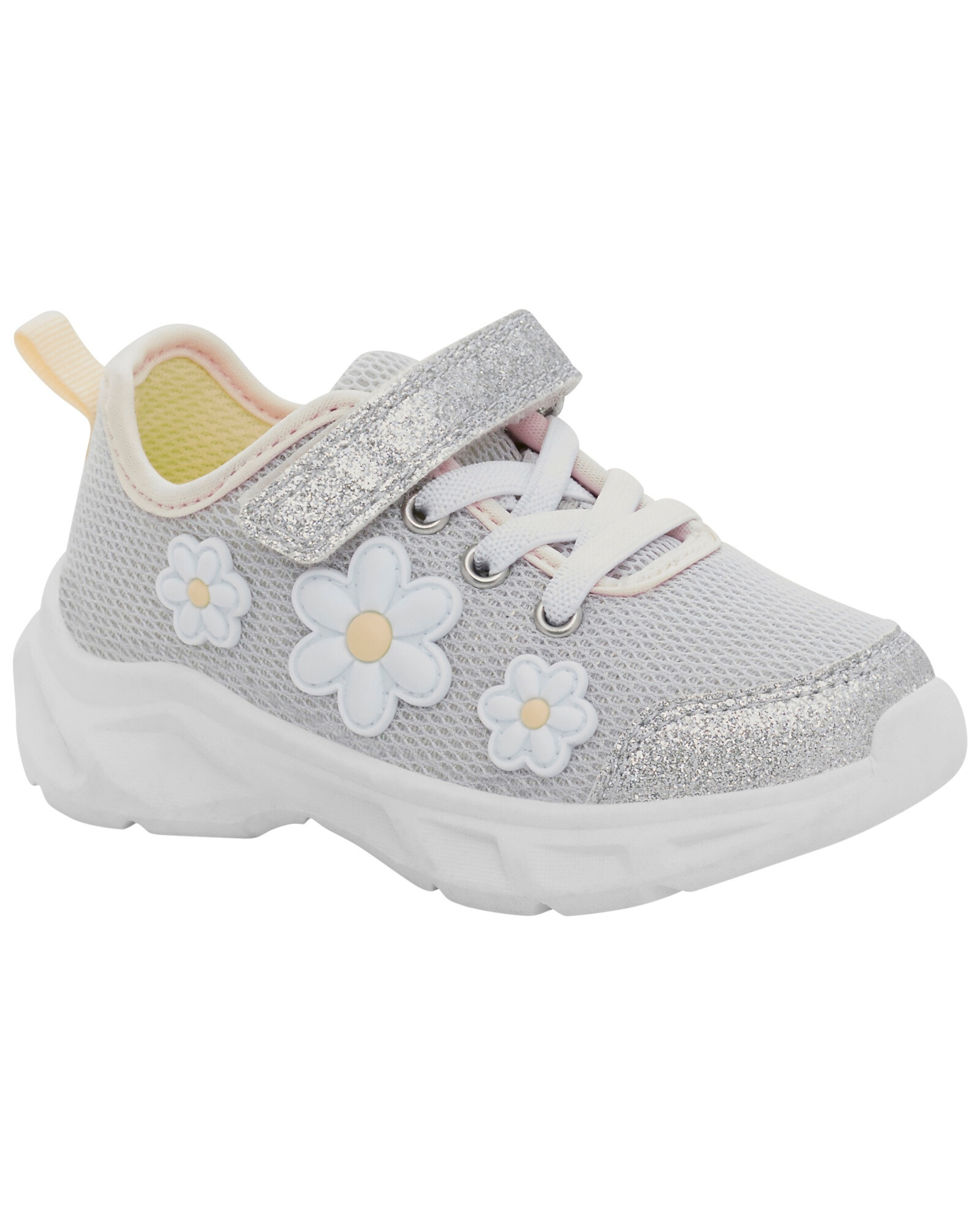 Championes con velcro y luces, diseño flores Championes con velcro y luces, diseño flores