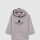 Sudadera Gris Con Parche Central Gris Melange