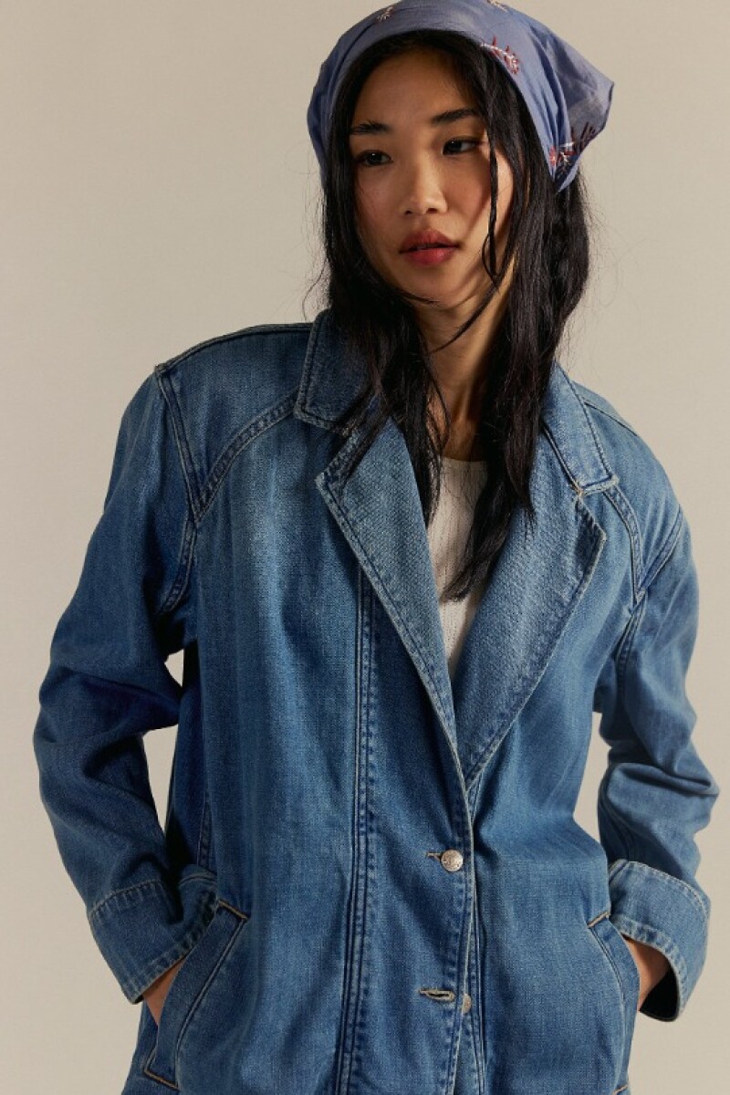 MONIQUE INDIGO DUSTER Azul