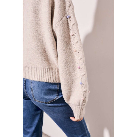 Sweater Texturado Beige Melange