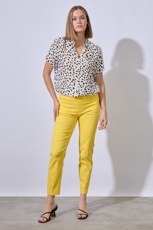 Pantalon Recto Modelador AMARILLO