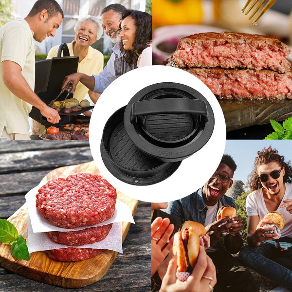 Molde P Hamburguesas Caseras Rellenas Prensa Plancha 3 En 1 Molde P Hamburguesas Caseras Rellenas Prensa Plancha 3 En 1