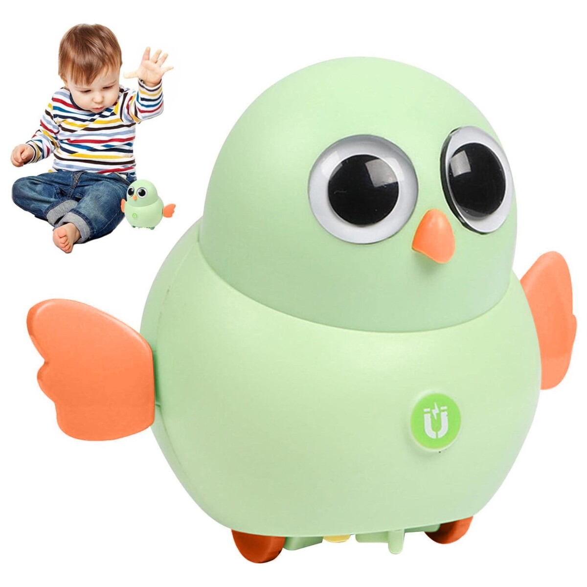 Juguete Interactivo Bebe Movimiento Caminante Pila Infantil - Variante Color Verde 