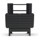 Set x2 Silla Plegable Simil Madera + Mesa Plegable NEGRO
