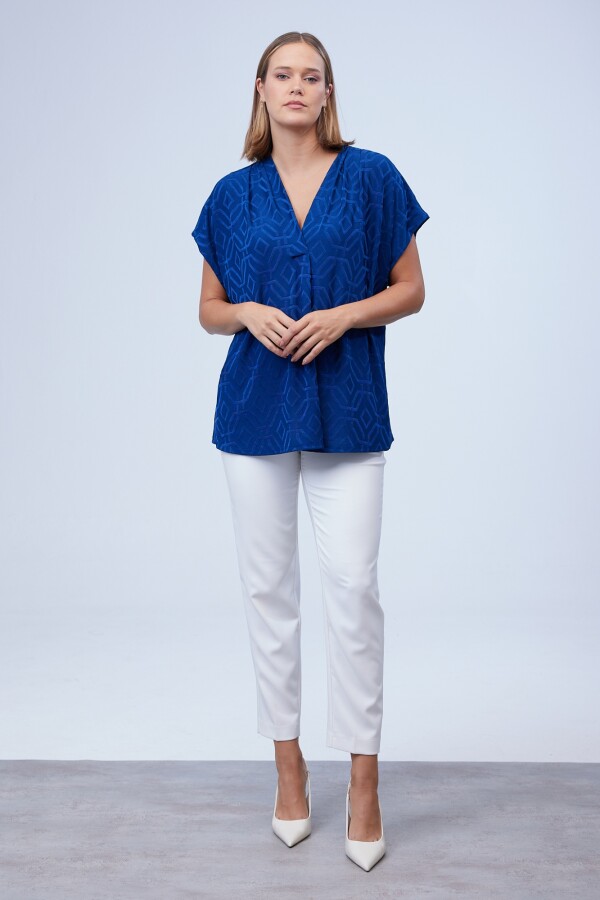 Blusa Labrada Oversize AZUL