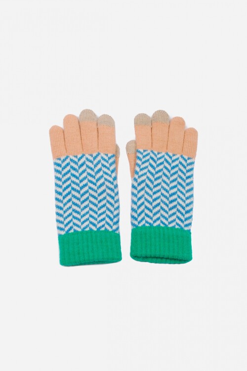 Guantes zigzag multicolor