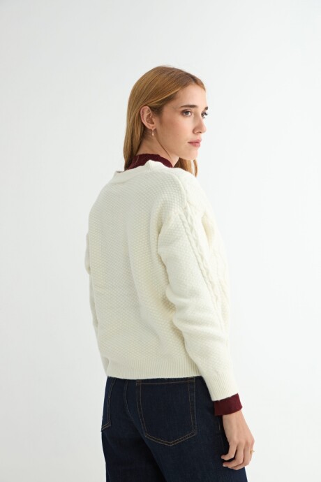 CARDIGAN PALMA CRUDO