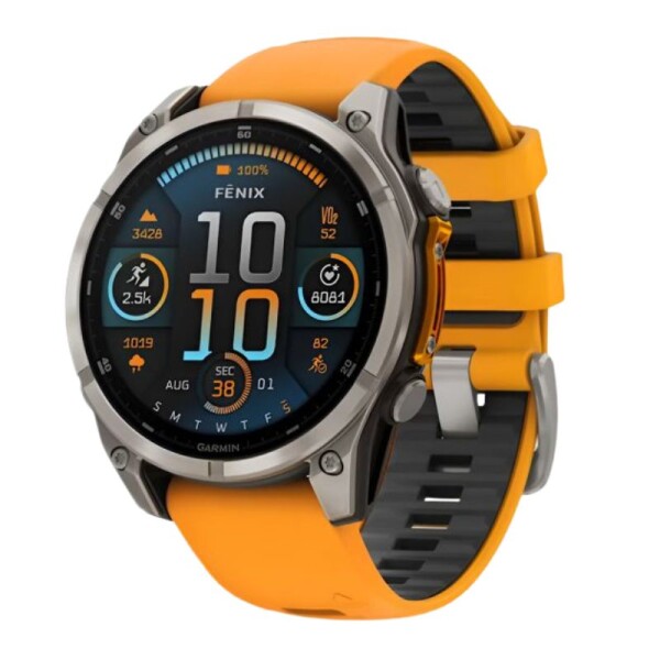 Reloj Garmin Fenix 8 47mm Amoled Sapphire Orange 010-02904-10 Reloj Garmin Fenix 8 47mm Amoled Sapphire Orange 010-02904-10
