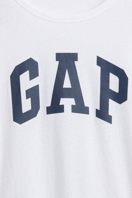 Remera Logo Gap Mujer White Uk