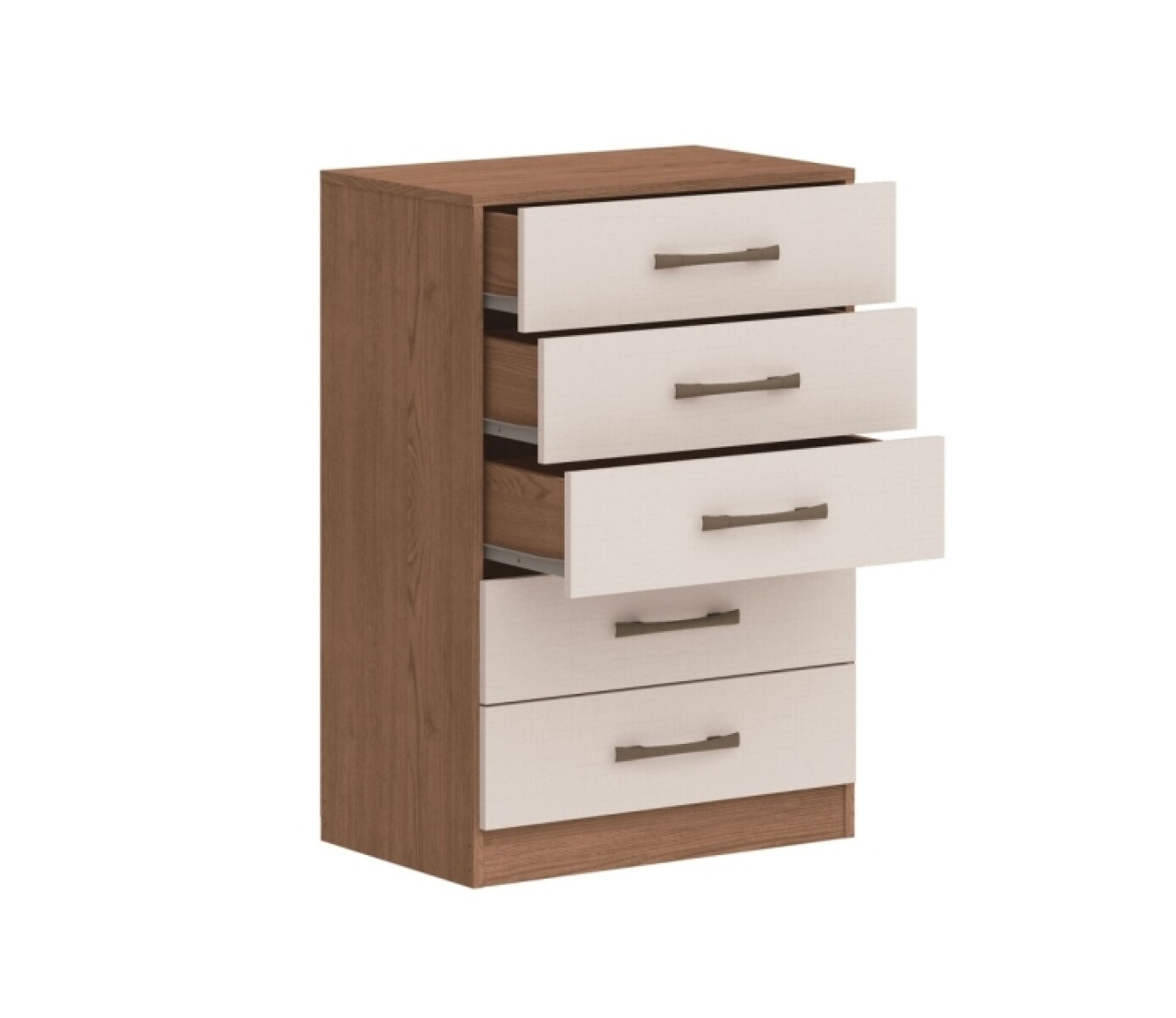 Comoda Cajonera 5 Cajones Macadamia Blanco 4005 