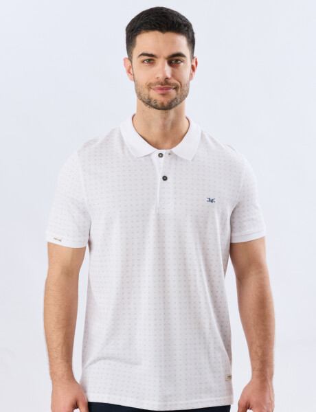 REMERA POLO ESTAMPADA PIQUÉ Blanco