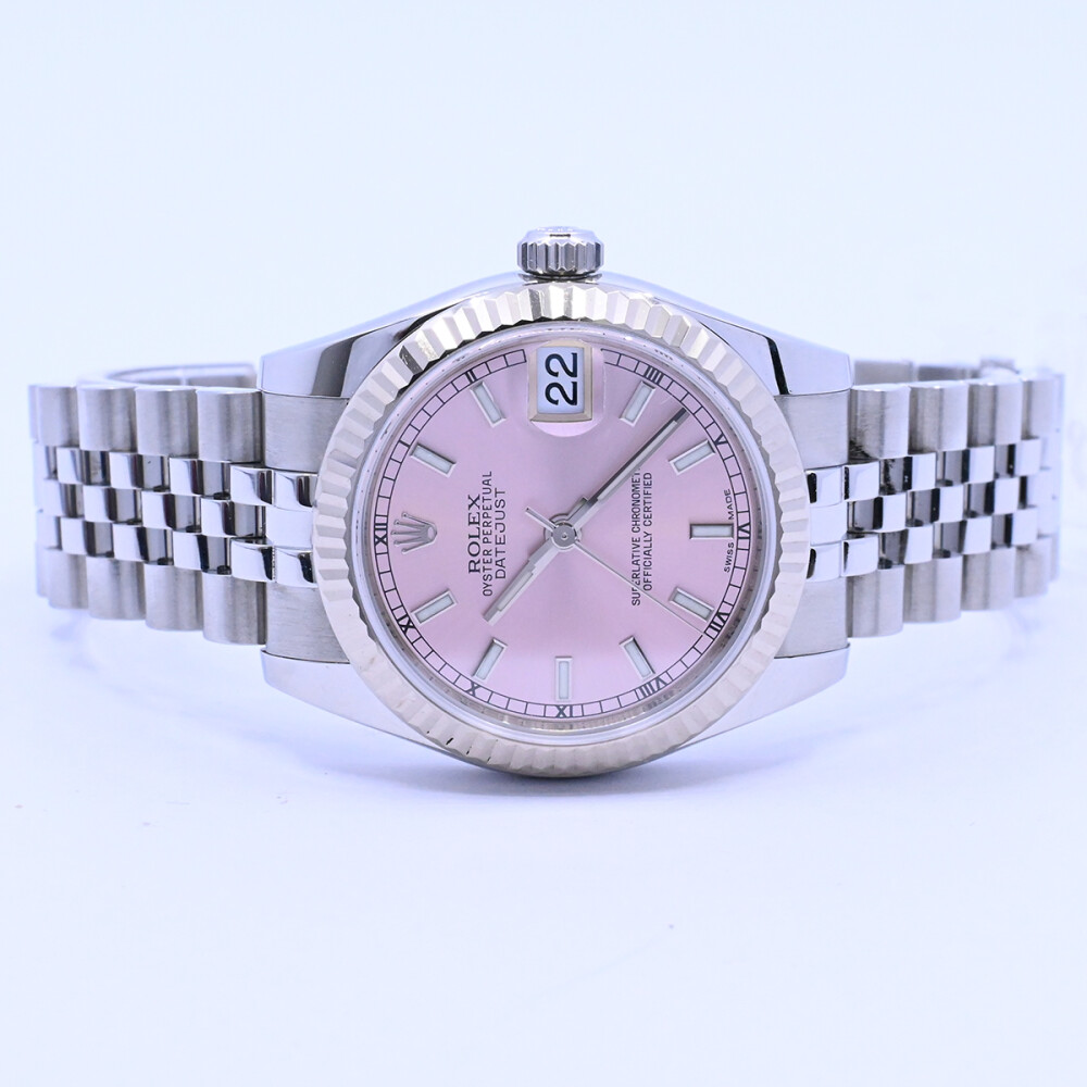 Rolex Datejust 178274 mediano 31 mm bisel oro 18k blanco, año 2019 con caja y papeles. Rolex Datejust 178274 mediano 31 mm bisel oro 18k blanco, año 2019 con caja y papeles.