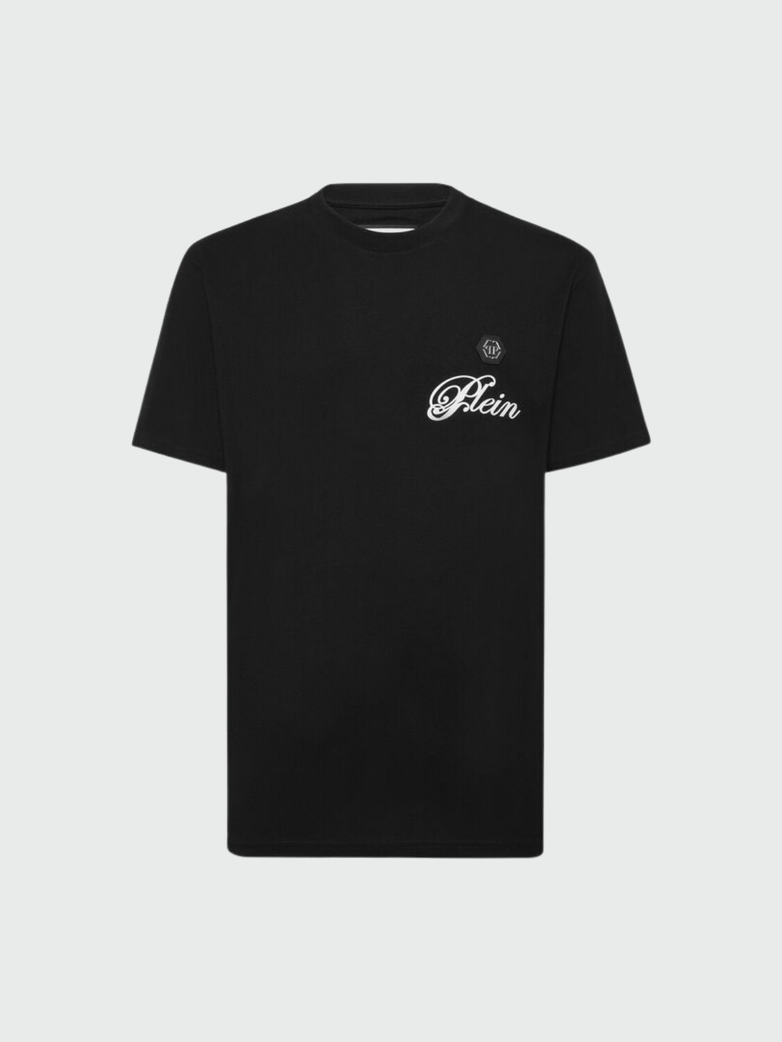PHILIPP PLEIN - Camiseta estampada de cuello redondo con firma Negro