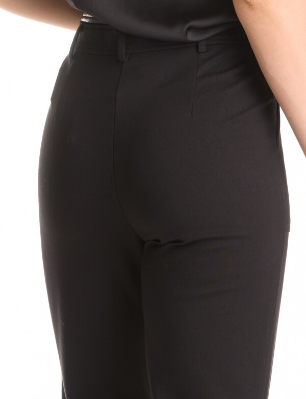 Pantalon Ankle Eco Cuero NEGRO