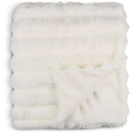 Manta throw FJELLPRYD 130x170 pelo blanco Blanco