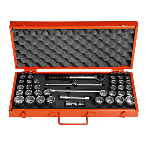 Juego dados 1/2" x 43 piezas (pulgadas y mm) TN2590