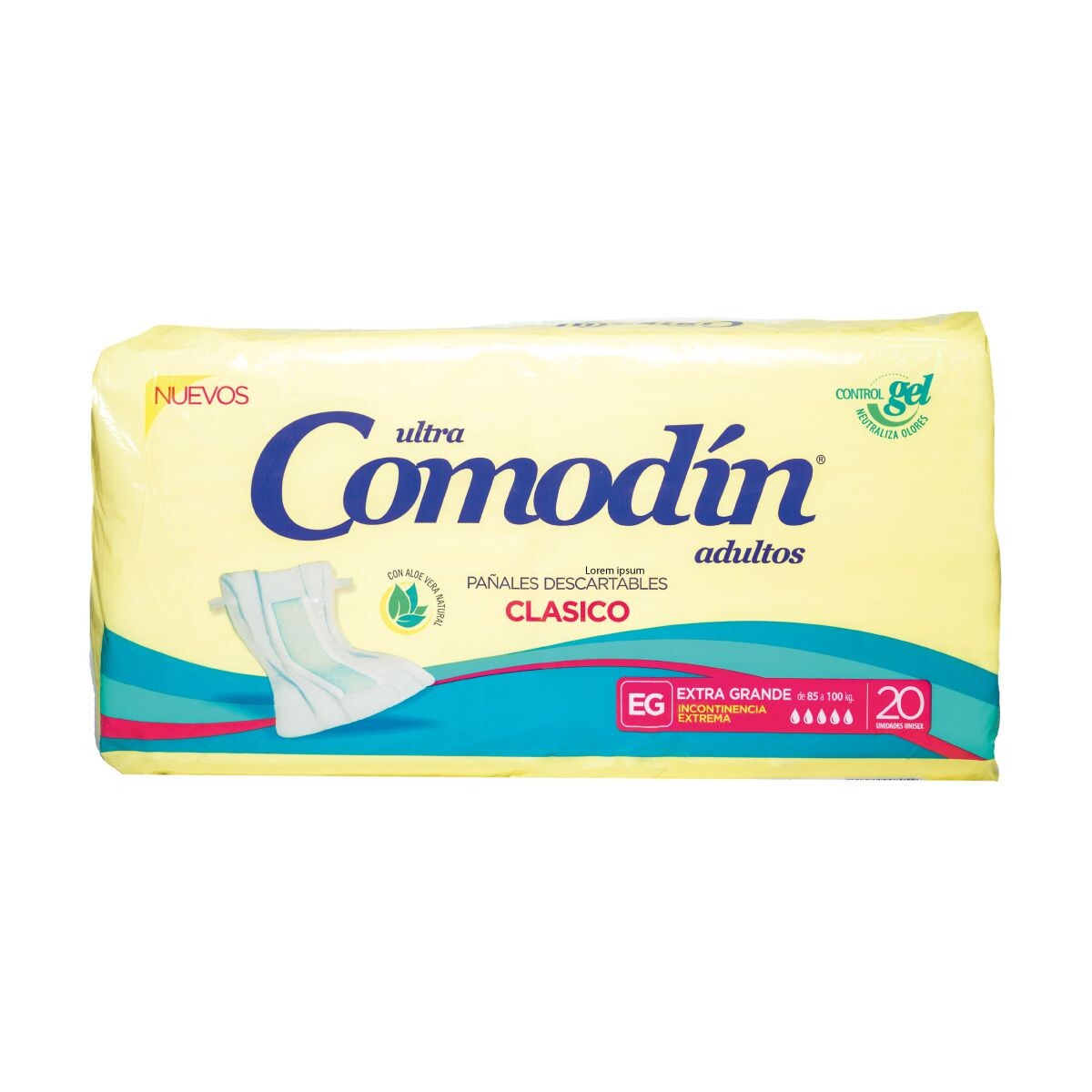 COMODIN PAÑAL ADULTO EXTRA GRANDE PAQX20 