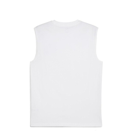 Remeras Puma Logo Sleeveless Masculino Blanco