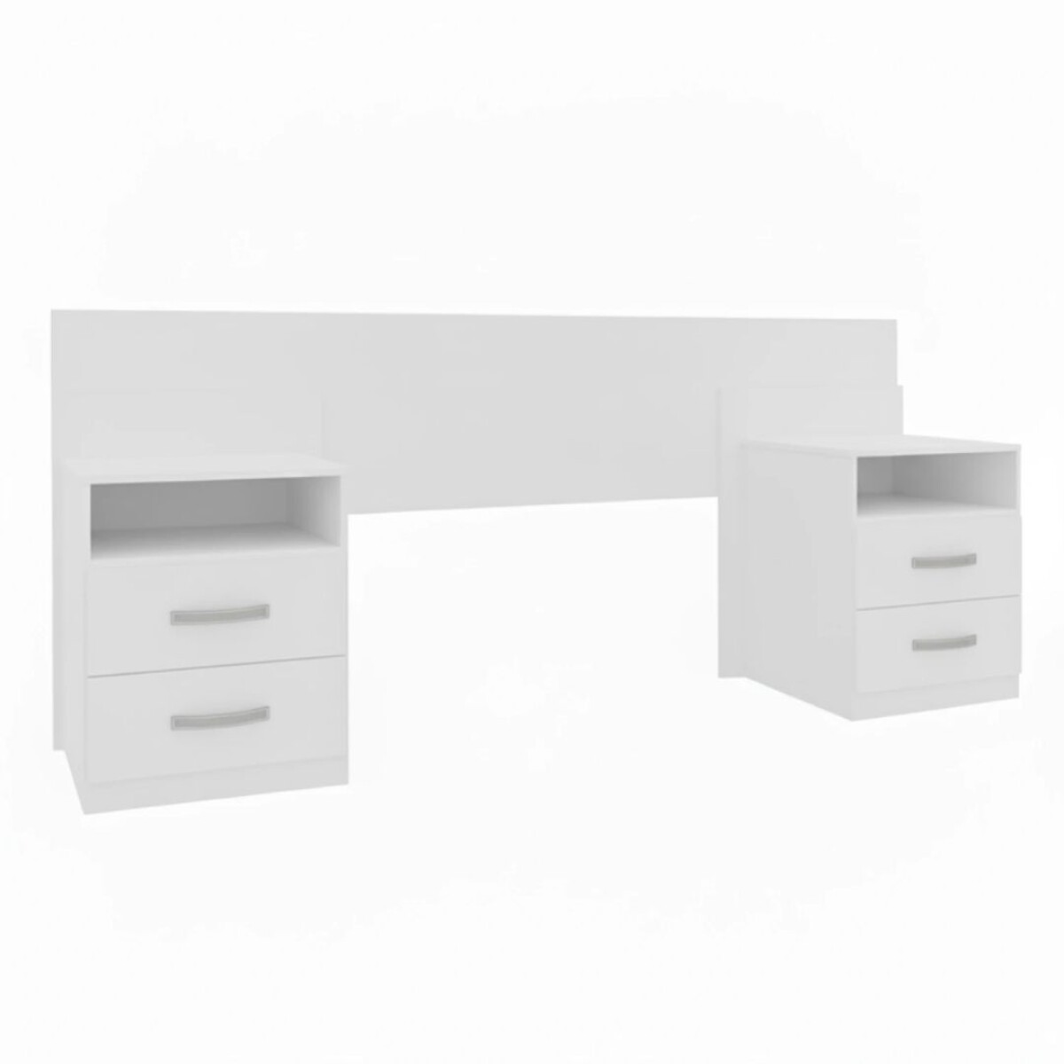 Respaldo 2 Plazas C/Mesa de Luz Blanco 