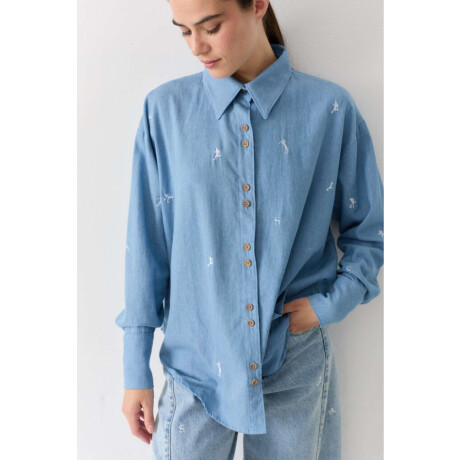 Pre Venta Camisa Sports Jean Celeste