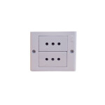 Caja c/ 2 tomas 3 en línea (2P+T) blanco puro Sica ELE07682