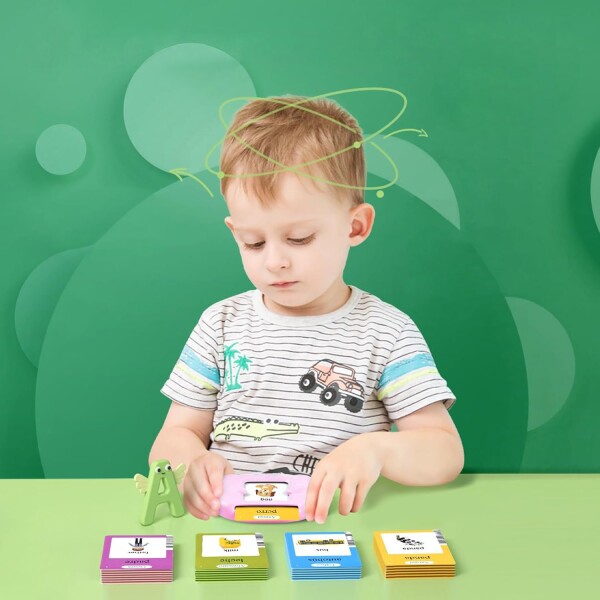 Tarjetas Interactivas Aprende Inglés Español Infantil Niños Variante Color Rosa