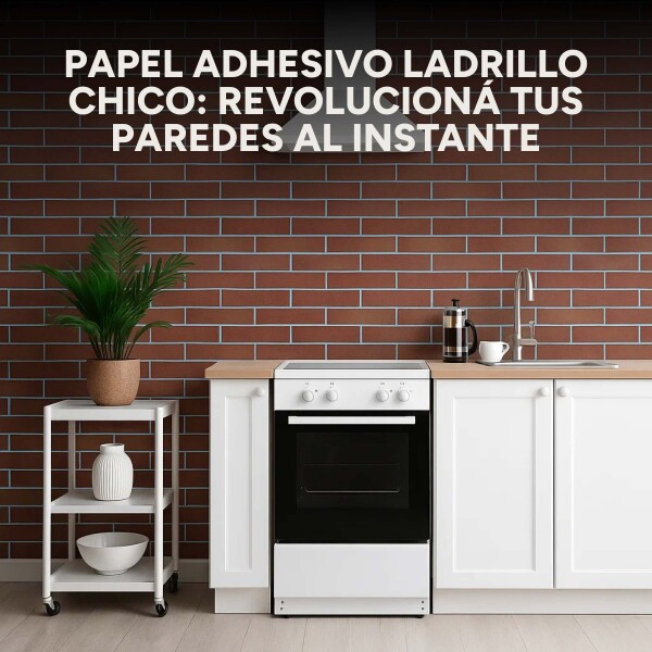 Papel Adhesivo Empapelar Ladrillo Chico Cocina 122x100 Papel Adhesivo Empapelar Ladrillo Chico Cocina 122x100