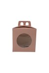 Caja 13x13x12 con visor + asa. ROSADO