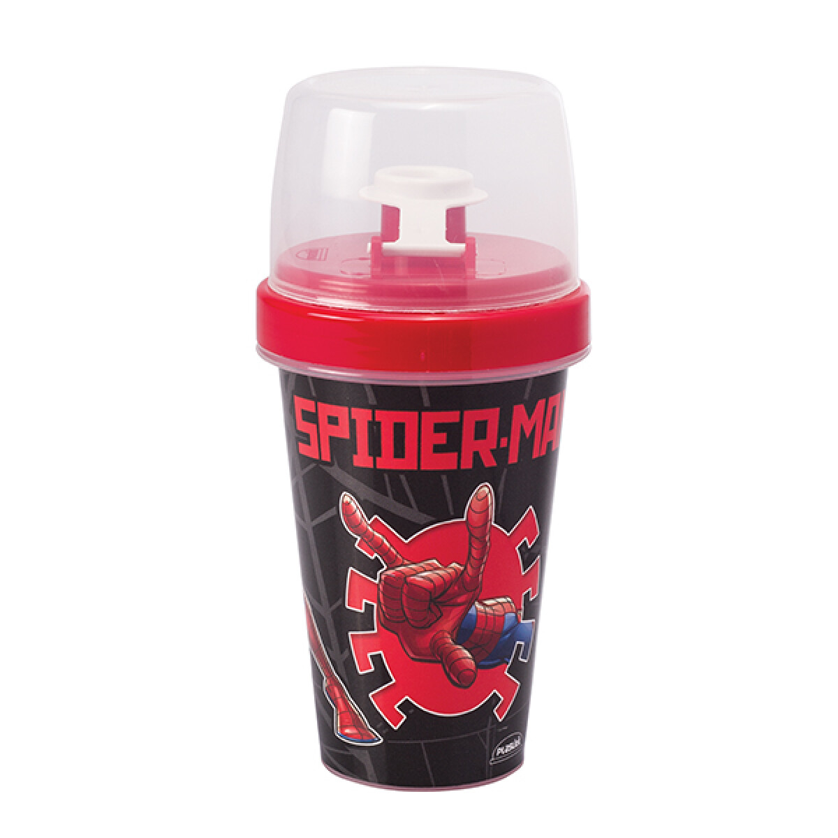 Botella Plástica Milk Shake con Tapa 320ml - Spiderman 