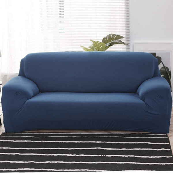 Cubre Sofa Elastico Elastizado Funda 1 Cuerpo Plaza Variante Color Azul Marino