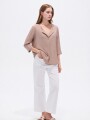 Blusa Zil Taupe Claro