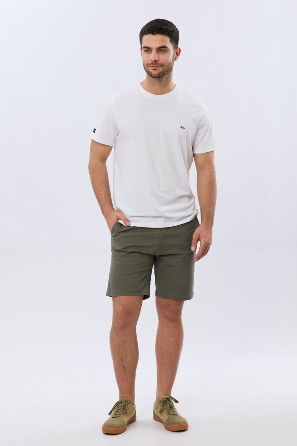 BERMUDA CON CINTURA ELASTIZADA Verde