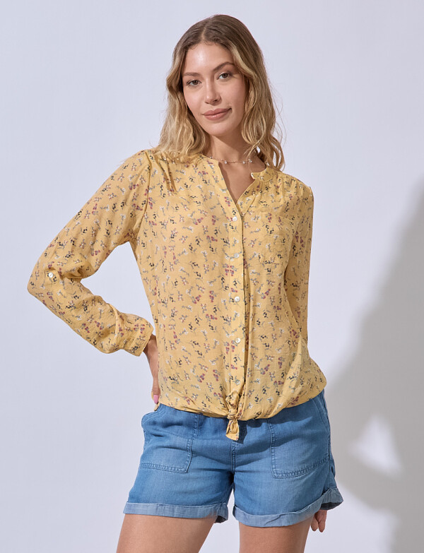 Blusa Gasa Prints AMARILLO/MULTI