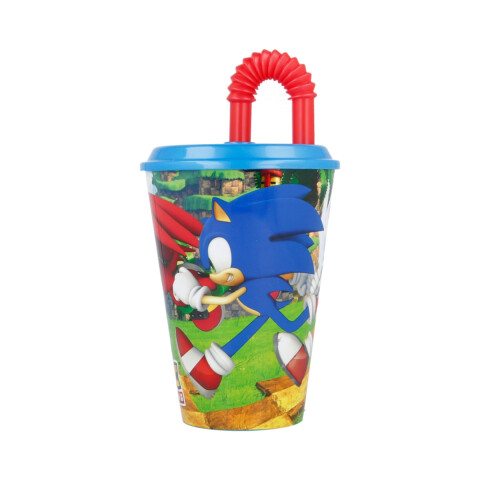 Vaso Plástico con Pajita Retráctil Sonic 430 ml U