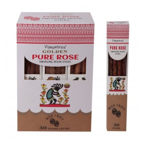 INCIENSO VIJAYSHREE GOLDEN SMUDGING X12 Rosa