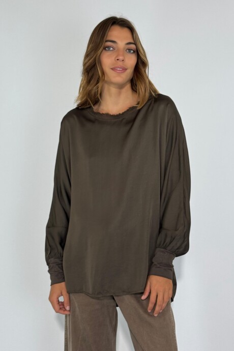 BLUSA LORCA Marron