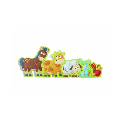 Puzzle Rompecabezas Animales de granja + Números 3+ Hape Puzzle Rompecabezas Animales De Granja + Números 3+ Hape