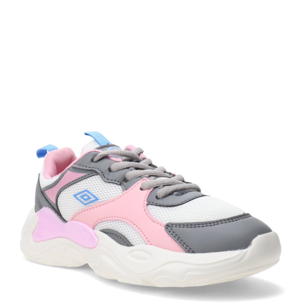 Championes Infantiles Umbro Evoque - Blanco - Rosado - Celeste 
